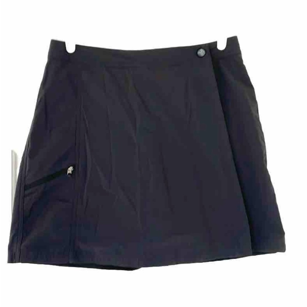 L.L. Bean Black Skort Performance Fabric Mid-Thigh